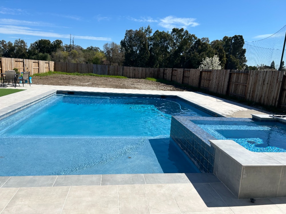 Completed pool resurfacing project
